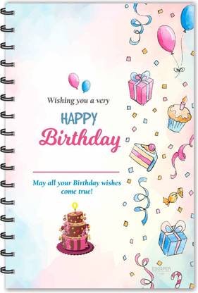 ESCAPER Wishing you a Happy Birthday A5 Diary Ruled 160 Pages
