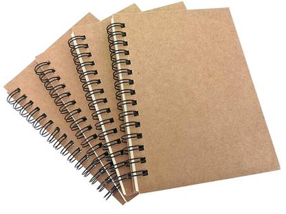 TWONE Spiral Notebook Joural,Diary Memo Planner A6 Notebook Dotted 100 Pages