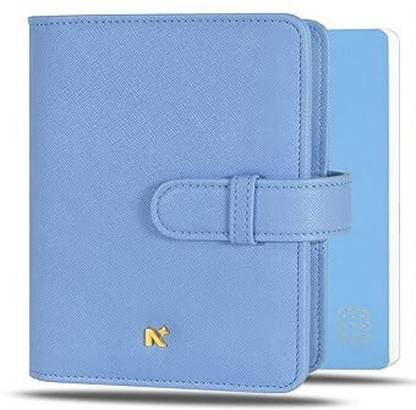 NEORAH A6 NotebookSLEEVE with Loop + JOURNAL|Faux Leather+ Penloop| 4 CardSlots A6 Organizer Dotgrid 160 Pages
