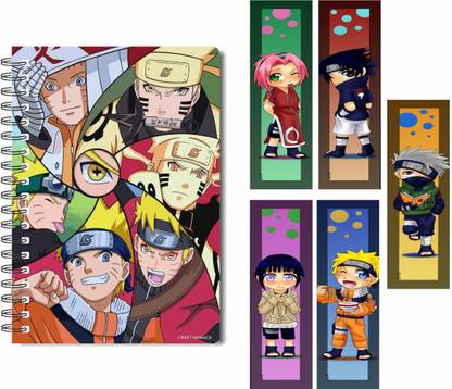 craft maniacs NARUTO DIARY + BM A5 Notebook RULED 160 Pages