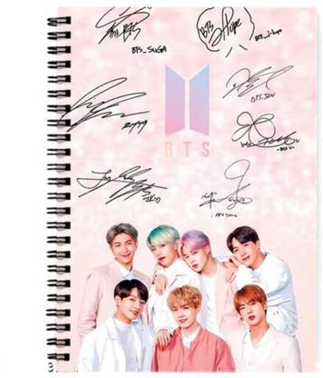 BYXIS BTS Notebook A5 Notebook Unruled 50 Pages