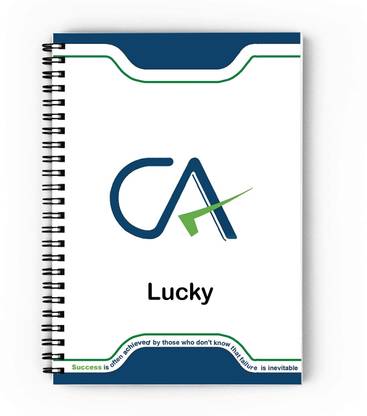epheriwala CA Lucky / Notebook for Chartered Accountant A5 Diary Unruled 140 Pages