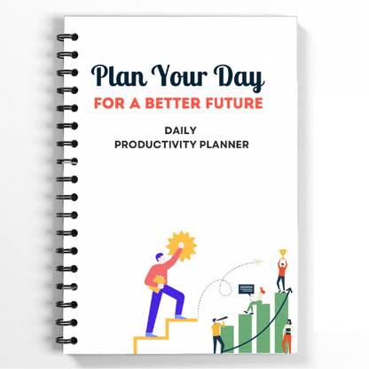 Hippie Toobi Undated Daily Planner To Do List Goal Tracker for Productivity A5 Planner/Organizer Ruled 186 Pages