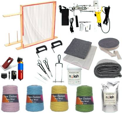 NakshCarpet Rug Maker Tufting Gun Starter Kit – Platinum Package for All Skill Levels Die Handle