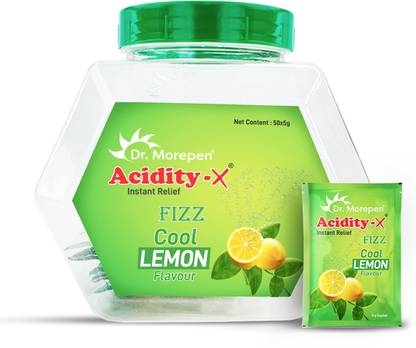 Dr. Morepen Acidity-X Fizz Fruit Salt, 50 Sachets Lemon Powder