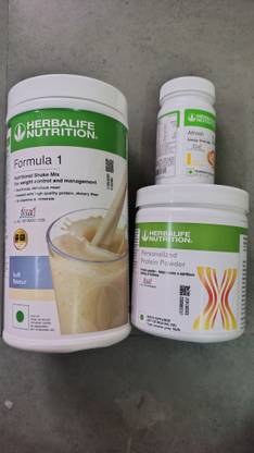 HERBALIFE FORMULA 1 KULFI (500g)+ PROTIEN POWDER (200g)+ AFRESH GINGER (50g) SET OF 3 PCS KULFI, LEMON Powder
