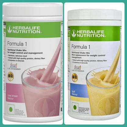 HERBALIFE FORMULA 1 Combo Shake Kulfi + Rose Kheer Flavour Powder