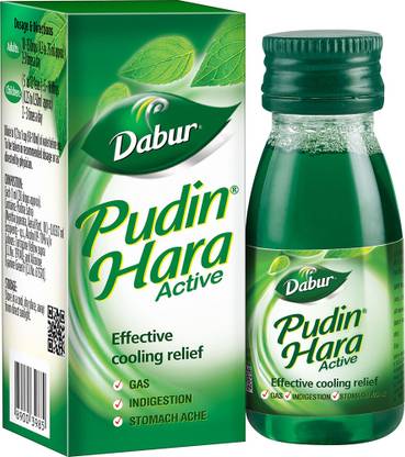 Dabur Pudin Hara Active Liquid | Effective Cooling Relief from Gas, Indigestion Pudina Drink
