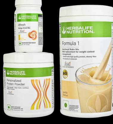 Herbalife Nutrition FORMULA 1 SHAKE VANILA-PROTEIN POWDER 200GM AND ENERGY DRINK LEMON AFRESH VANILA, LEMON Powder