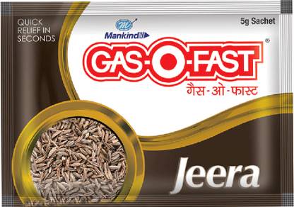 GasoFast Active Jeera For Relieving Acidity, Active Jeera- 5 g Sachet Jeera Granules