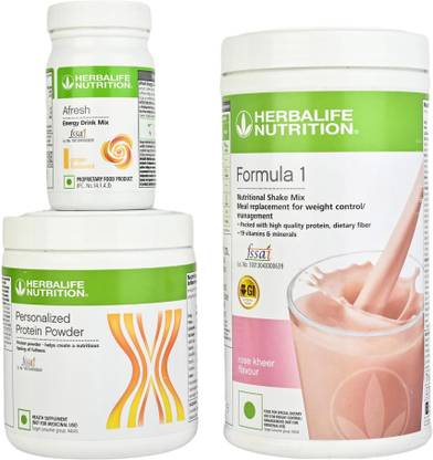 HERBALIFE Weight Loss Combo ROSEKHEER 500gm ROSEKHEER, GINGER AFRESH, Personalized Protein Powder 200G Powder