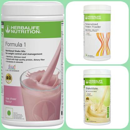 HERBALIFE Formula Shake Strawberry 500g Personalized Protein Powder 400g, Shakemate 500g Powder