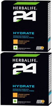 HERBALIFE H24 HYDRATE 2 Hydration Drink (200 g, ORANGE Flavored) Unflavered Powder