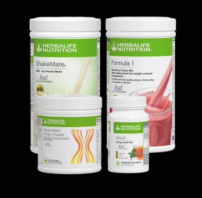 Herbalife Nutrition FORMULA 1 SHAKE STRAWBERRY-PROTEIN POWDER 200GM,AFRESH TULSI AND SHAKEMATE COMBO STROWBERRY, TULSI Powder