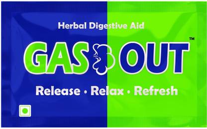 Gas out Gasout Herbal Digestive Sachet (1 Pack of 25 Sachets) Jheera Powder