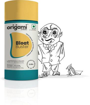 Origami Bloat Buster - Bloating & Acidity Relief Probiotic (15 Sticks) for Gut Health Fennel + Mint Flavour Powder