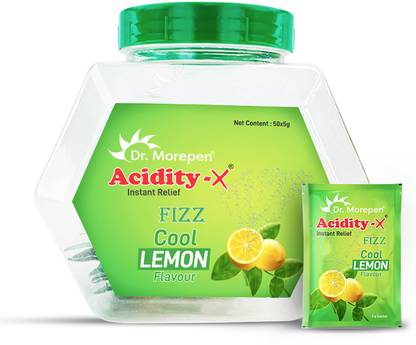 Dr. Morepen Acidity-X Fizz Fruit Salt, 50 Sachets Lemon Powder
