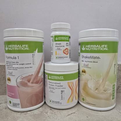 HERBALIFE WEIGHT LOSS COMBO F-1 ROSE KHEER SHAKE,PROTEIN 200GM,AFRESH LEMON OR SHAKEMATE (ROSE KHEER,LEMON) Powder