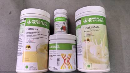 HERBALIFE FORMULA1 SHAKE VANILA ,PROTEIN 200GM TULSI AFRESH AND SHAKEMATE POWDER COMBO VANILA, TULSI Powder