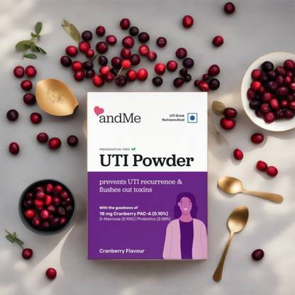 ANDME UTI drink mix powder 87.5g, contains 7 sachets cranberry Powder