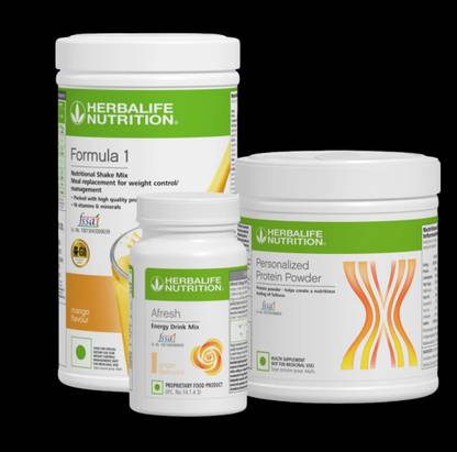 Herbalife Nutrition FORMULA 1 SHAKE MANGO-PROTEIN POWDER 200GM AND ENERGY DRINK GINGER AFRESH MANGO, GINGER Powder
