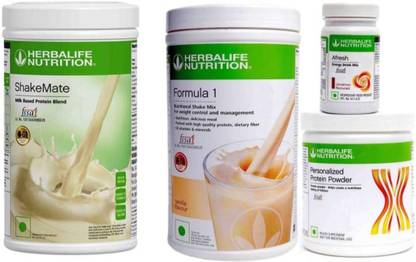 HERBALIFE F 1 SHAKE VANILA,PROTEIN 200GM,CINNEMON AFRESH AND SHAKEMATE WEIGHT LOSS PACK VANILA, CINNEMON Powder