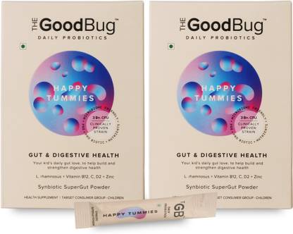 The Good Bug Happy Tummies Probiotic For Strengthening Kid's digestion Strawberry Flavoured Powder