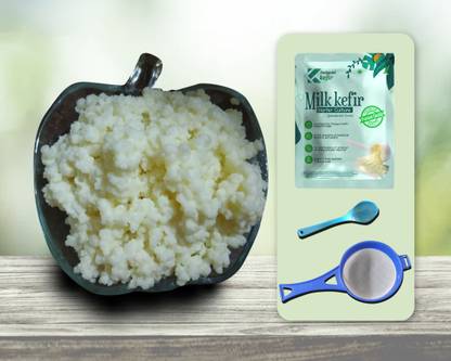 Feelgood Kefir LIVE BIG Sized Milk Kefir Grains Lifetime Re-usable and Multiplying, Contains 55-60 Live & Active Strains Granules