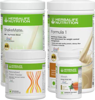 HERBALIFE FORMULA-1 SHAKE-BANANA-PROTEIN 200GM,TULSI AFRESH AND SHAKEMATE PACK BANANA, TULSI Powder