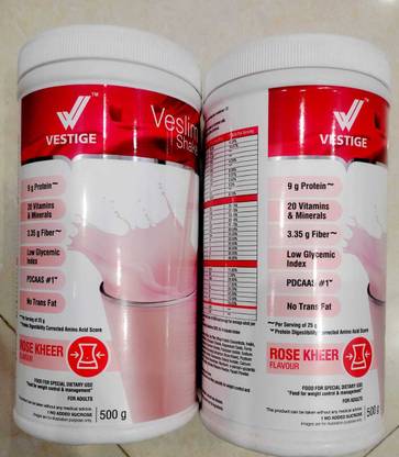 Vestige WEIGHT LOSS COMBO 2 ROSEKHEER SHAKE ROSE KHEER, ROSE KHEER Powder