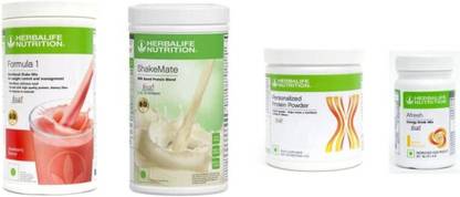 HERBALIFE F1 SHAKE STROWBERRY,PROTEIN 200GM,LEMON AFRESH AND SHAKEMATE WEIGHT LOSS PACK STRAWBERRY, LEMON Powder