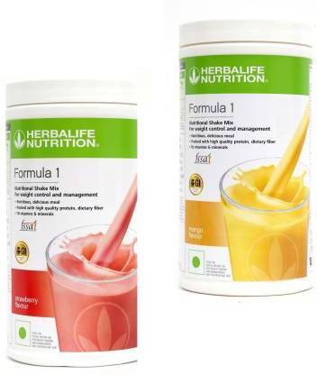 HERBALIFE Formula 1 Shake - Mango Flavor With Shake straweberry Flavor MANGO, For Weight Loss Shake Powder