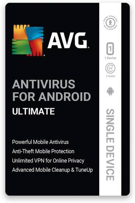 AVG Mobile Security for Android - Ultimate Anti-virus 1 Device PC (Antivirus, VPN Security, Junk Cleaner) 3 Years Mobile Security (Email Delivery - No CD)