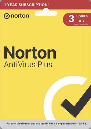 Norton Antivirus Plus 3 PC 1 Year Anti-virus (Email Delivery - No CD)