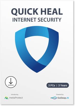 QUICK HEAL 3 PC PC 3 Years Internet Security (Email Delivery - No CD)