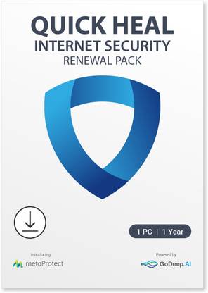 QUICK HEAL Renewal 1 PC PC 1 Year Internet Security Compatible with Windows (Email Delivery - No CD)