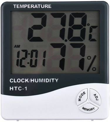 Dr care HTC-1 Room Thermometer for Humidity & Temperature With Wallmount Table Top Alarm Clock Thermometer