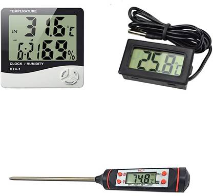 Dr care HTC-1, TPM-10, TP-101 Ultimate Temperature Control Combo Pack Digital Fridge, Food & Room Thermometer Thermometer