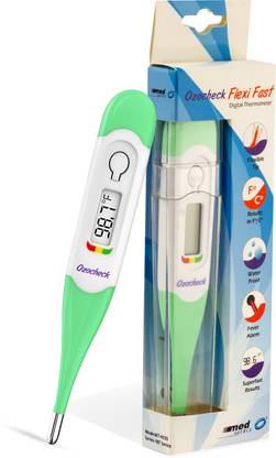 Ozocheck Digital With Flexible Tip | Fever Alarm & Beep Function | Waterproof Flexi Fast, 10 Seconds Fast Reading for Kids & Adults Thermometer