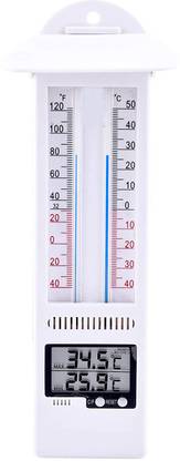 SWADESI BY MCP Digital Room Thermometer Max Min Thermometer Greenhouse Classic Design for Home The Garden Greenhouse, Home Easily Wall Mounted Room Temperature Monitor Indoor Thermometer