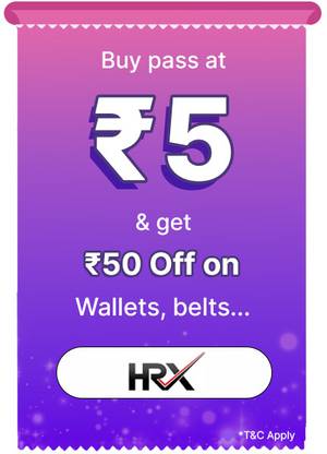 HRX Pass only at Rs. 5 and get discount of 25% upto Rs 50