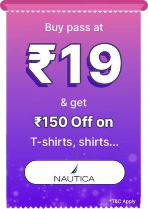 Nautica Pass only at Rs. 19 and get discount of 25% upto Rs 150