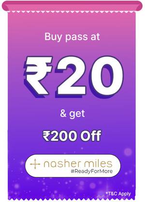 Nasher Miles Pass only at Rs. 20 and get discount of 25% upto Rs 200