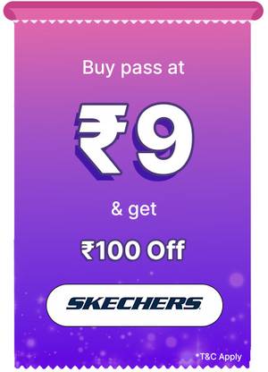 Skechers Pass on Men Sports Shoes only at Rs. 9 and get discount of 25% upto Rs 100