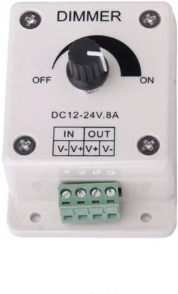 GoodsBazaar Dimming Brightness Controller for LED Strip Light Dimmer 12 V to 24v 8 A - 8 A Rotary Dimmer
