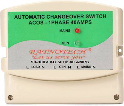 Ratnotech 40A Automatic Changeover Switch with Step Dimmer - Reliable Power Backup 40 A Step Dimmer