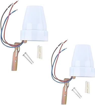 BALRAMA 2pc 1000 Watt/10 Amp Waterproof LDR Photocell Sensor Auto Day Night On Off Light Temperature Sensor and Controller Electronic Hobby Kit