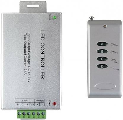 TRP Traders 12-24V DC 4-Keys Remote Controller for RGB LED Strip Light 24 A 24 A Step Dimmer