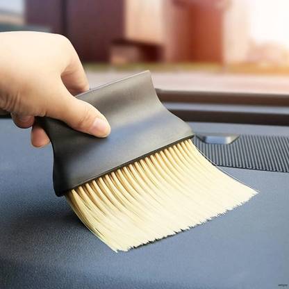 DEKVELP Car Dust Cleaner Soft Hair Brush Din Removal Key