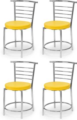 SOMRAJ Comfortable Multipurpose Steel Dining/Restaurant/Cafe/Home/Office/Study Chair Leatherette Dining Chair